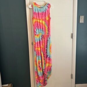 Colorful Tie-Dye Women’s Maxi Dress